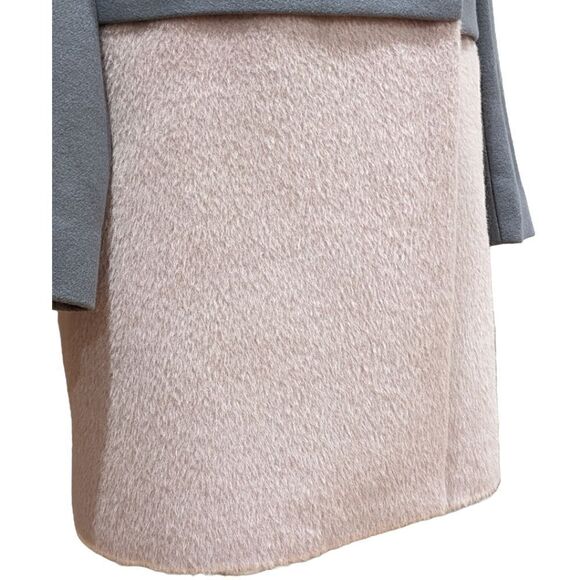 Patrizia Pepe Firenze Women's Color Block Grey & Tan Wool & Lama Coat Size EU 42 - Picture 10 of 12